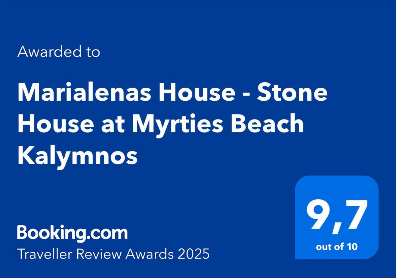 Marialenas House - Stone House At Myrties Beach Kalymnos Екстериор снимка